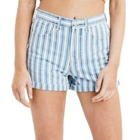 NEW AMERICAN EAGLE STRIPE MOM SHORTS 6 - Picture 1 of 7